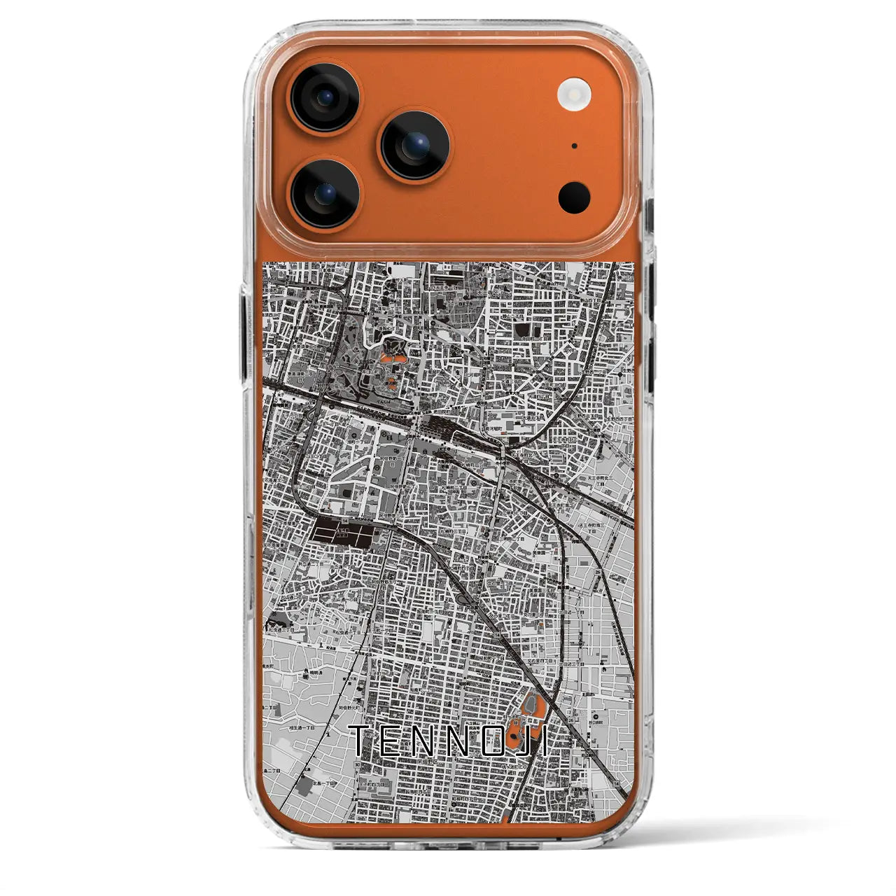 【天王寺（大阪府）】地図柄iPhoneケース（MagSafeタイプ）