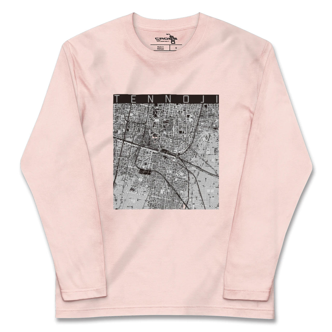 【天王寺(大阪府)】地図柄ロングスリーブTシャツ