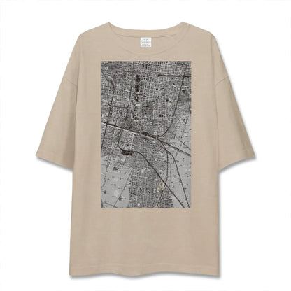 【天王寺（大阪府）】地図柄ビッグシルエットTシャツ