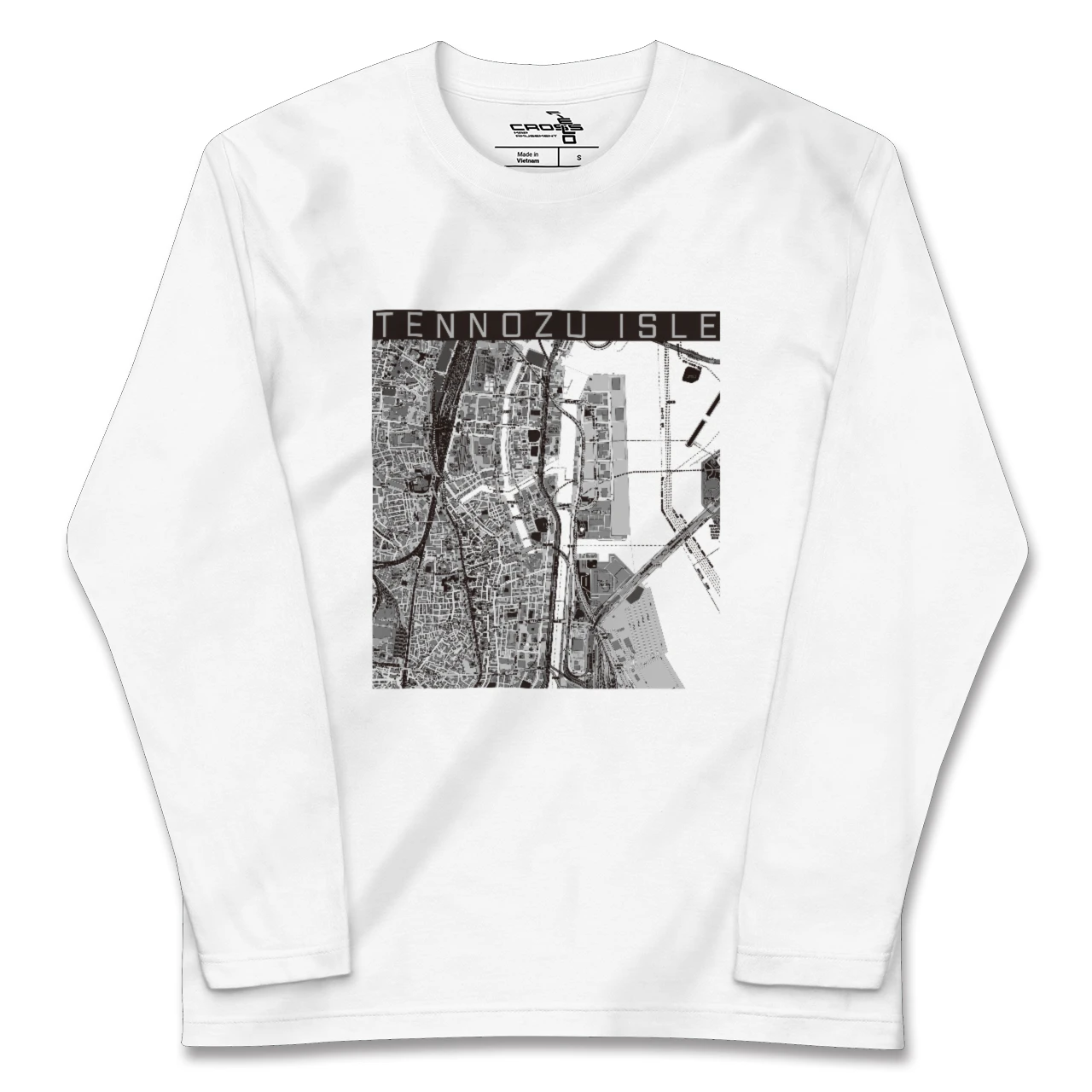 【天王洲アイル（東京都）】地図柄ロングスリーブTシャツ