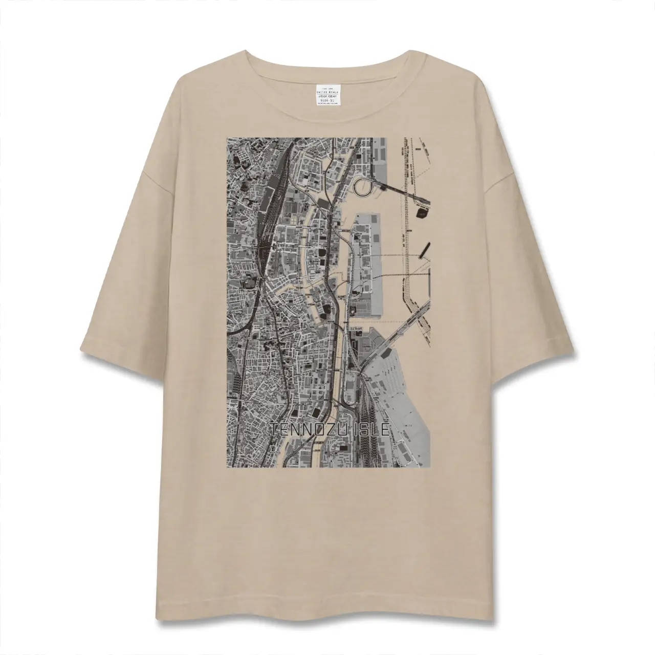 【天王洲アイル（東京都）】地図柄ビッグシルエットTシャツ