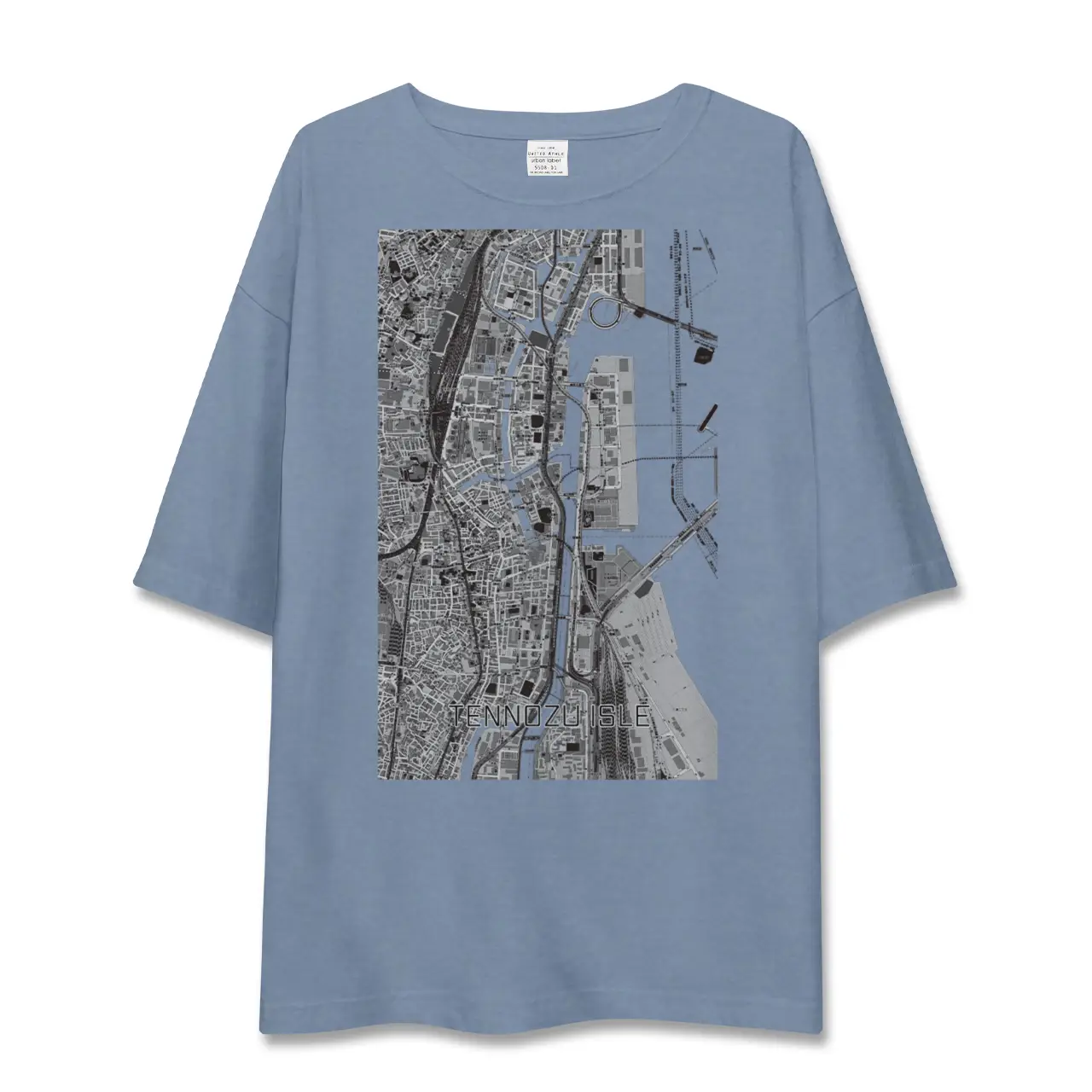 【天王洲アイル（東京都）】地図柄ビッグシルエットTシャツ