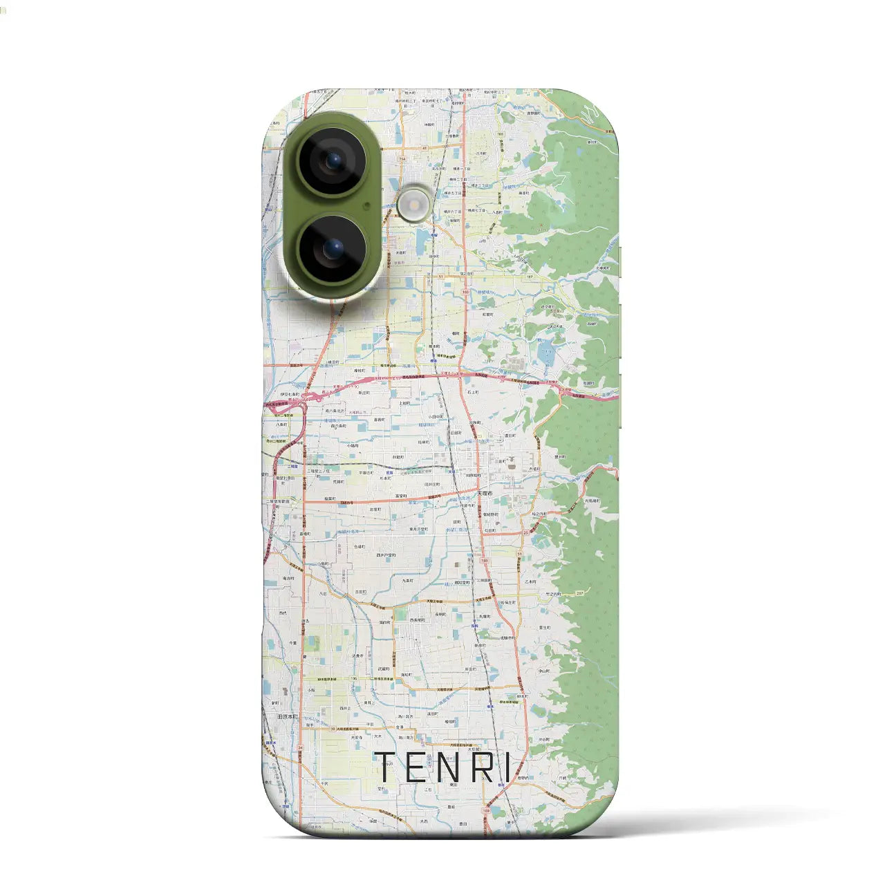 【天理（奈良県）】地図柄iPhoneケース（バックカバータイプ）ナチュラル・iPhone 17 Pro Max 用