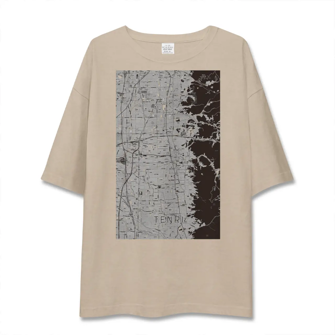 【天理（奈良県）】地図柄ビッグシルエットTシャツ