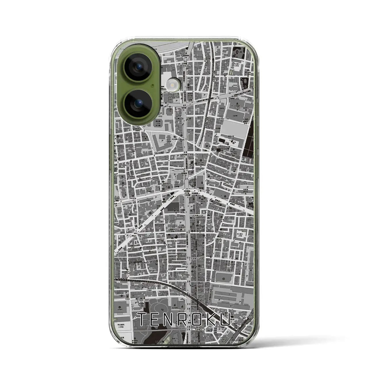 【天六（大阪府）】地図柄iPhoneケース（クリアタイプ）