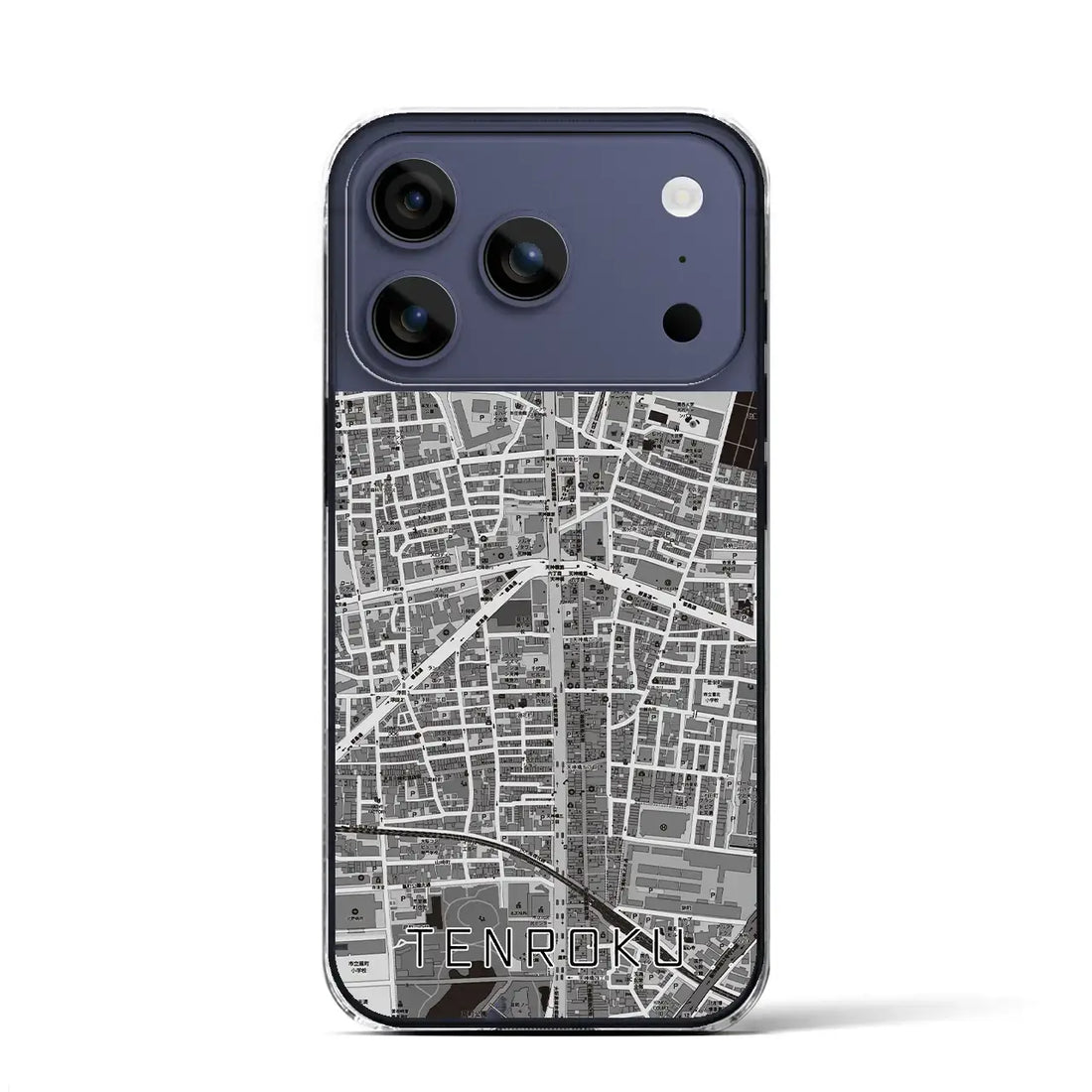 【天六（大阪府）】地図柄iPhoneケース（クリアタイプ）