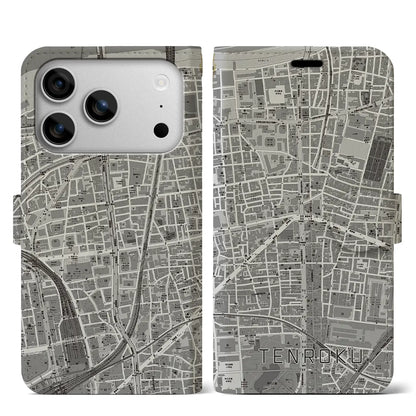 【天六（大阪府）】地図柄iPhoneケース（手帳タイプ）