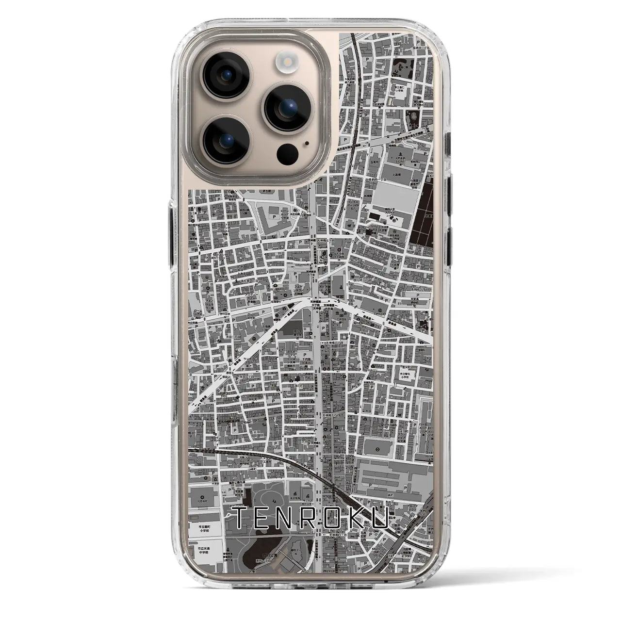 【天六（大阪府）】地図柄iPhoneケース（MagSafeタイプ）