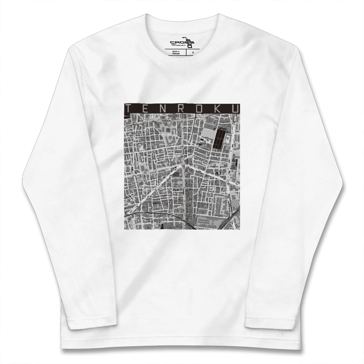 【天六（大阪府）】地図柄ロングスリーブTシャツ