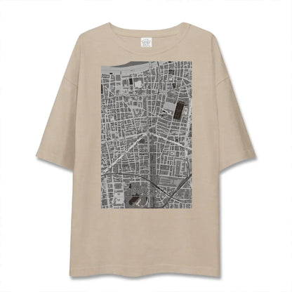 【天六（大阪府）】地図柄ビッグシルエットTシャツ