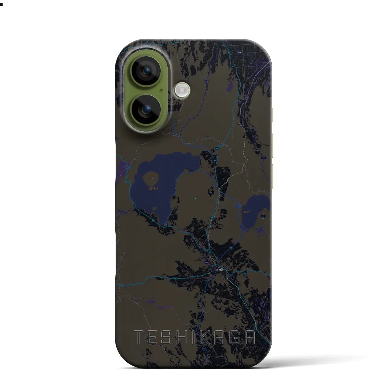 【弟子屈（北海道）】地図柄iPhoneケース（バックカバータイプ）