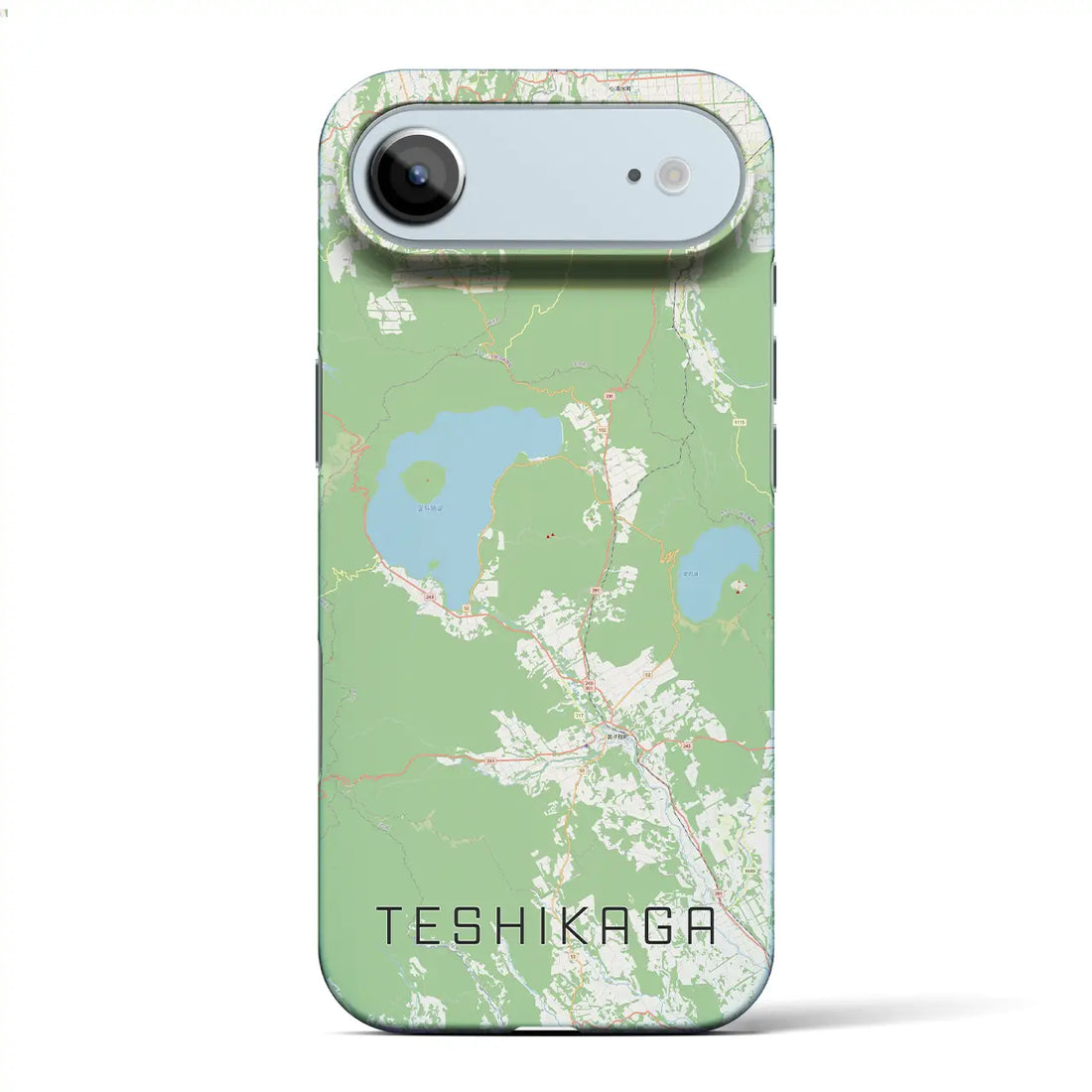 【弟子屈（北海道）】地図柄iPhoneケース（バックカバータイプ）ナチュラル・iPhone 17 Pro Max 用