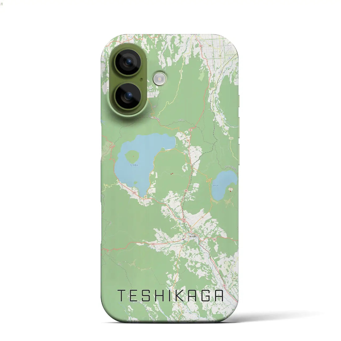 【弟子屈(北海道)】地図柄iPhoneケース(バックカバータイプ)ブラック・iPhone 17 Pro Max 用