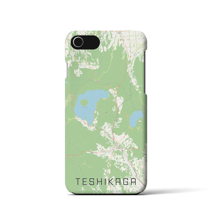 【弟子屈（北海道）】地図柄iPhoneケース（バックカバータイプ）