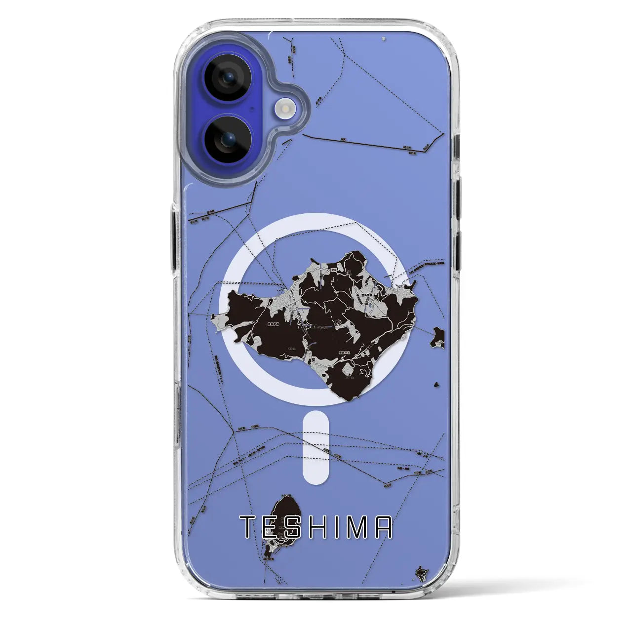 【豊島（香川県）】地図柄iPhoneケース（MagSafeタイプ）
