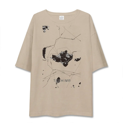 【豊島（香川県）】地図柄ビッグシルエットTシャツ