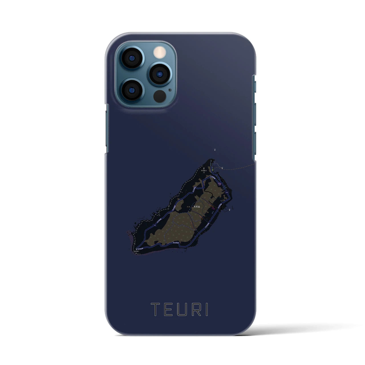 【天売（北海道）】地図柄iPhoneケース（バックカバータイプ）