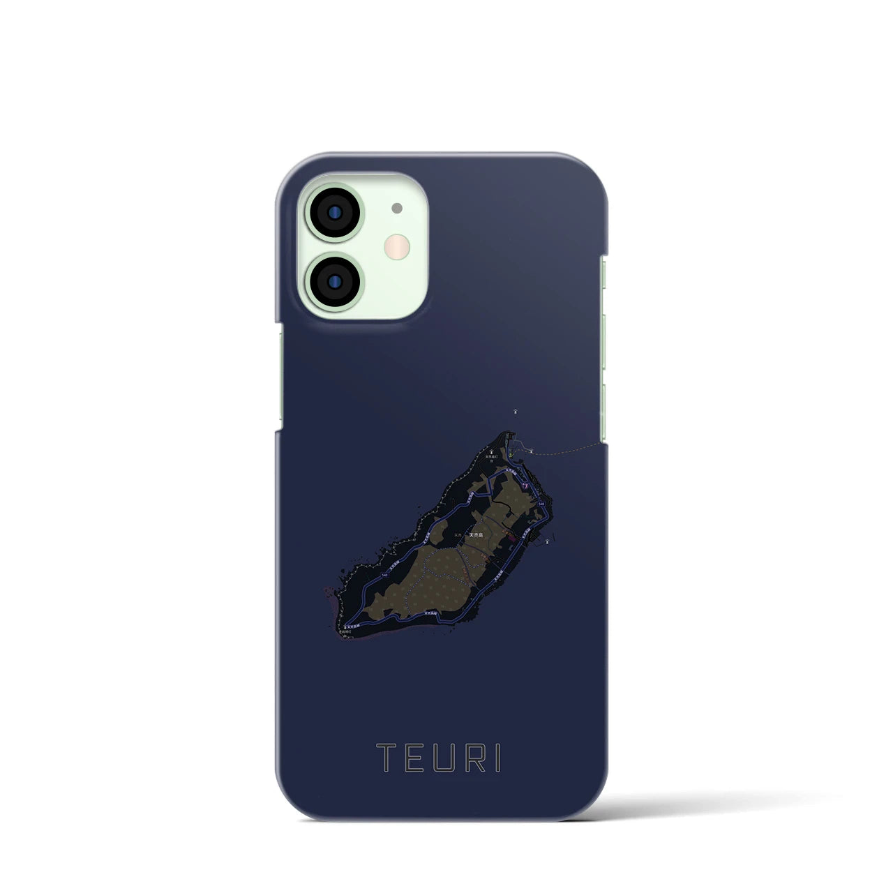 【天売（北海道）】地図柄iPhoneケース（バックカバータイプ）