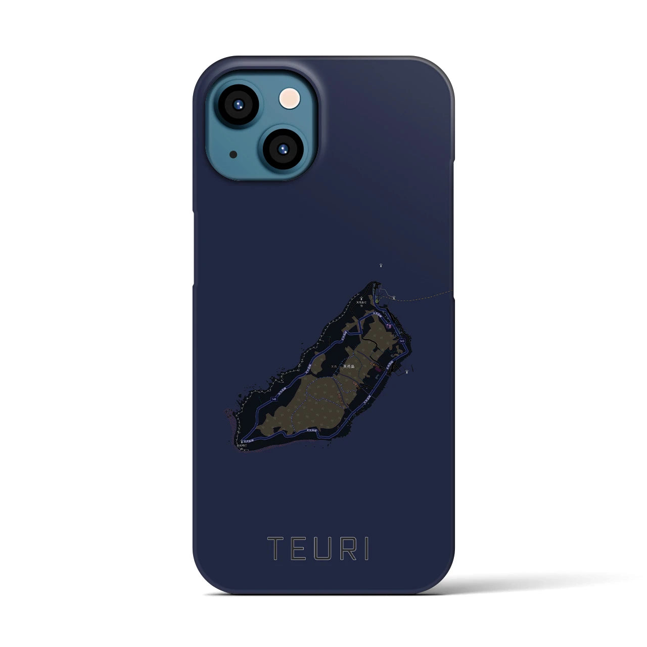 【天売（北海道）】地図柄iPhoneケース（バックカバータイプ）