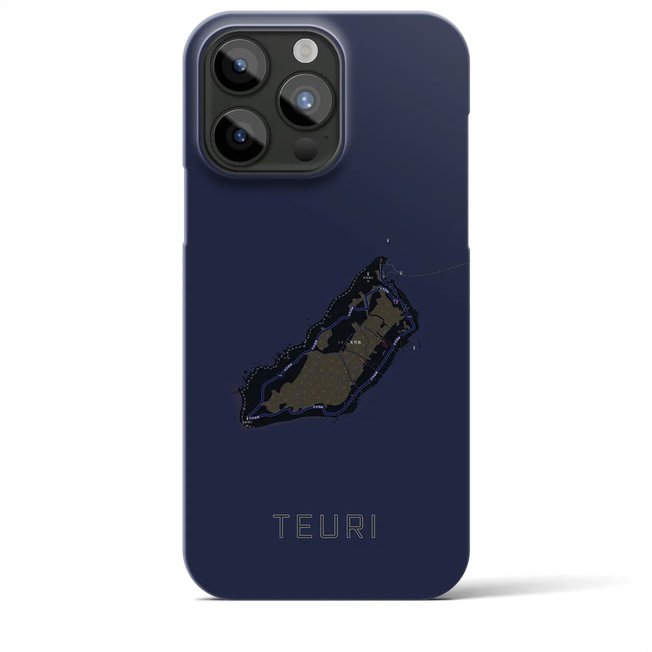 【天売（北海道）】地図柄iPhoneケース（バックカバータイプ）