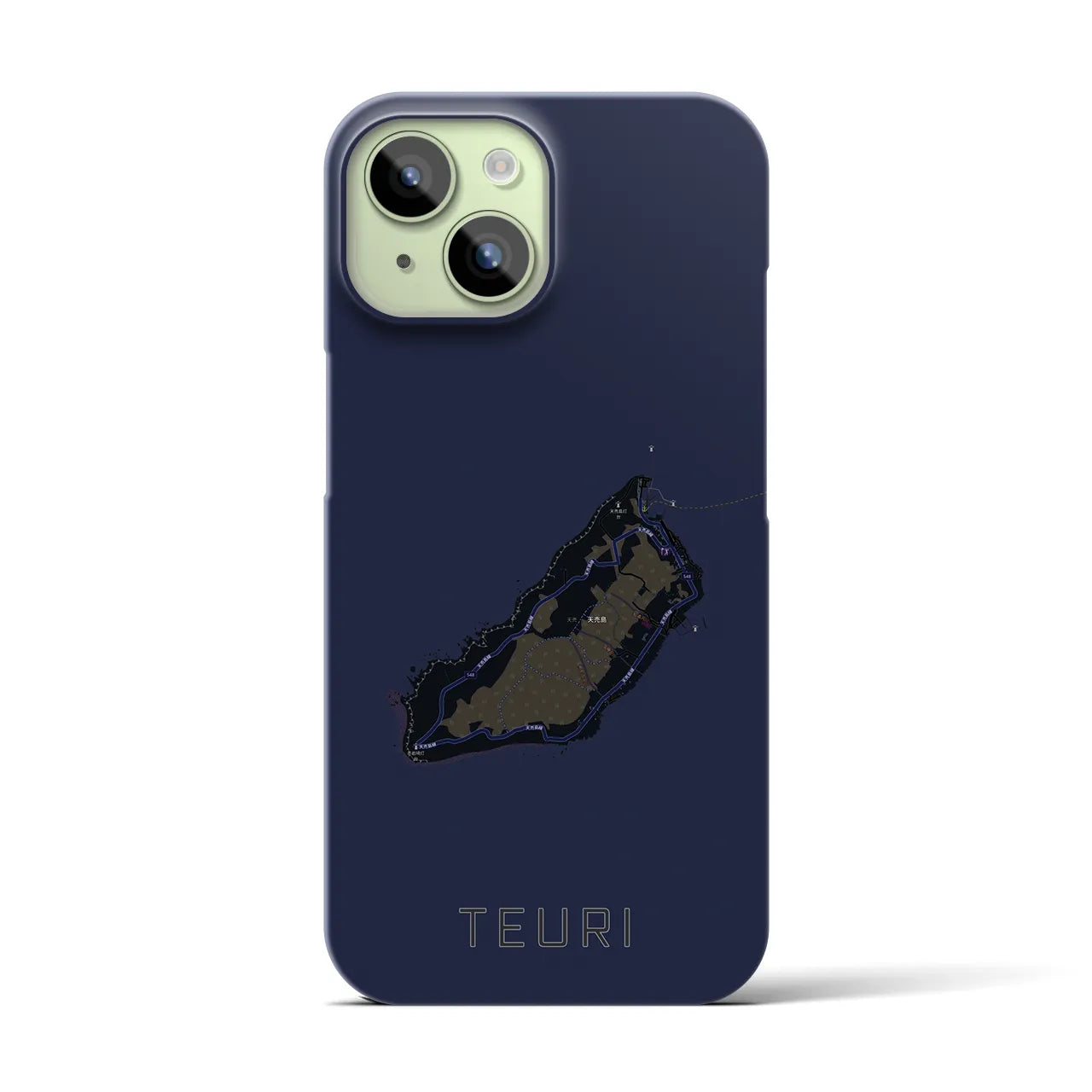 【天売（北海道）】地図柄iPhoneケース（バックカバータイプ）