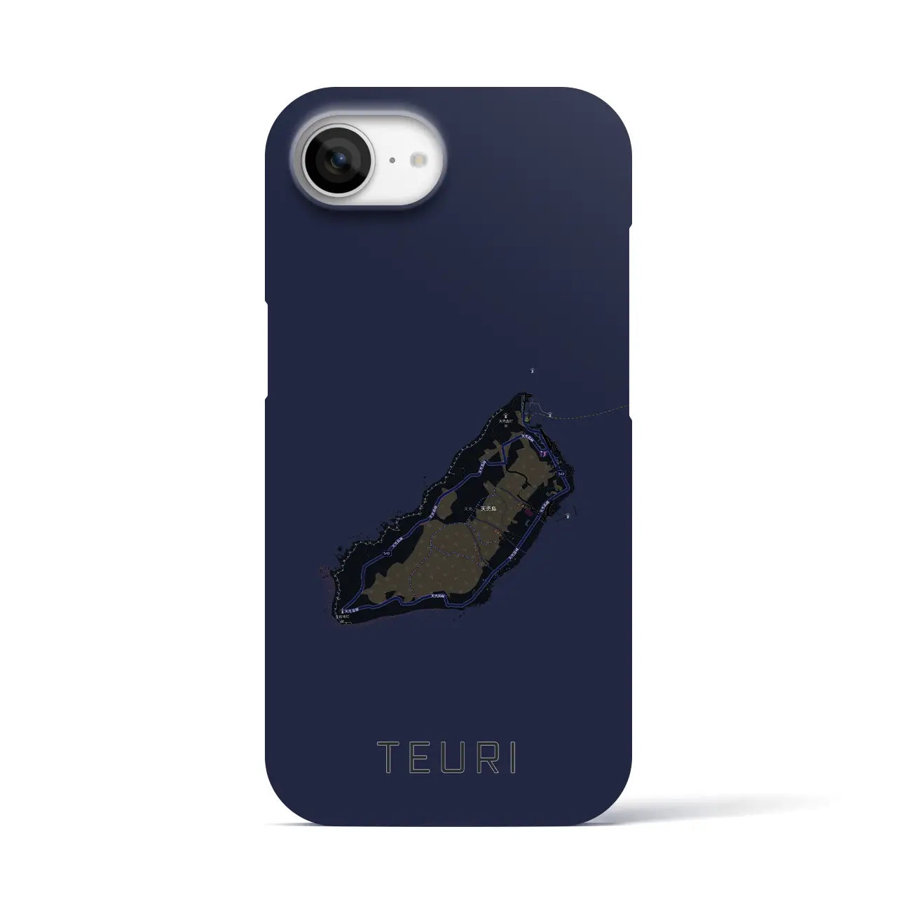 【天売（北海道）】地図柄iPhoneケース（バックカバータイプ）