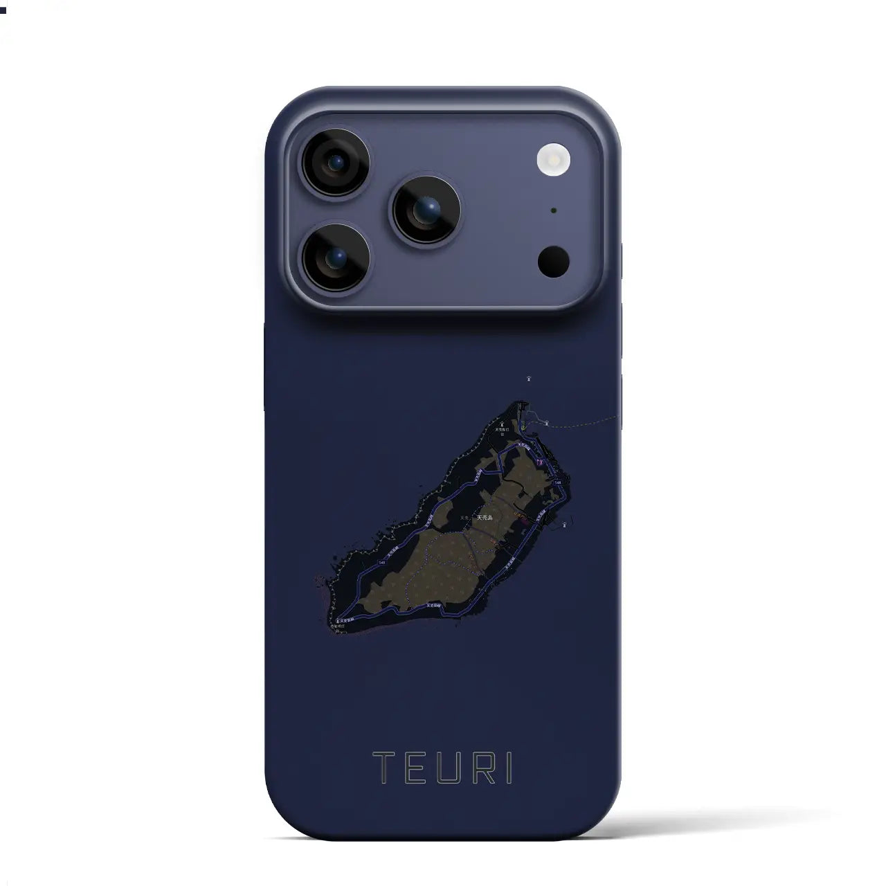 【天売（北海道）】地図柄iPhoneケース（バックカバータイプ）