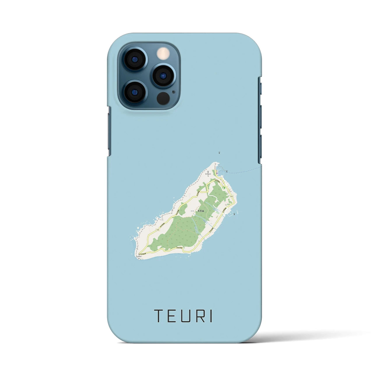 【天売（北海道）】地図柄iPhoneケース（バックカバータイプ）