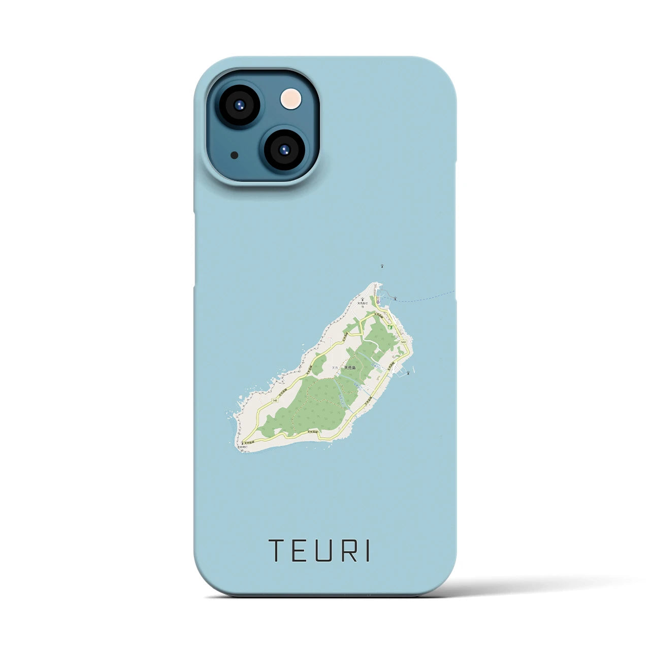 【天売（北海道）】地図柄iPhoneケース（バックカバータイプ）