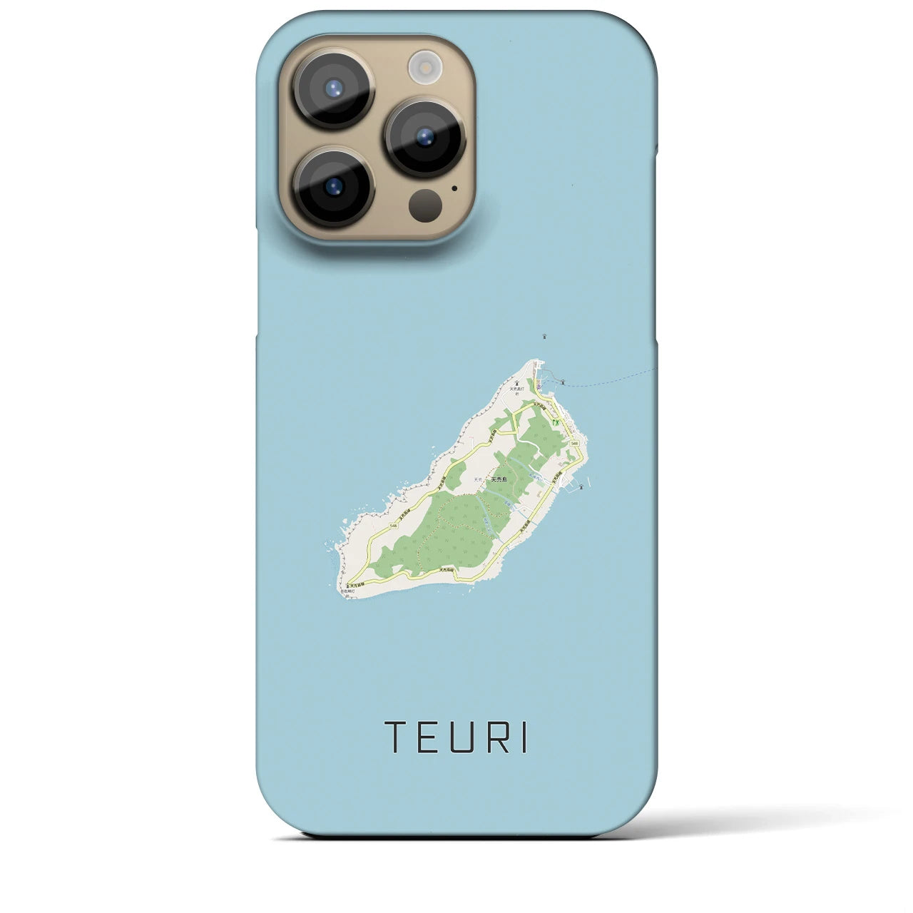 【天売（北海道）】地図柄iPhoneケース（バックカバータイプ）