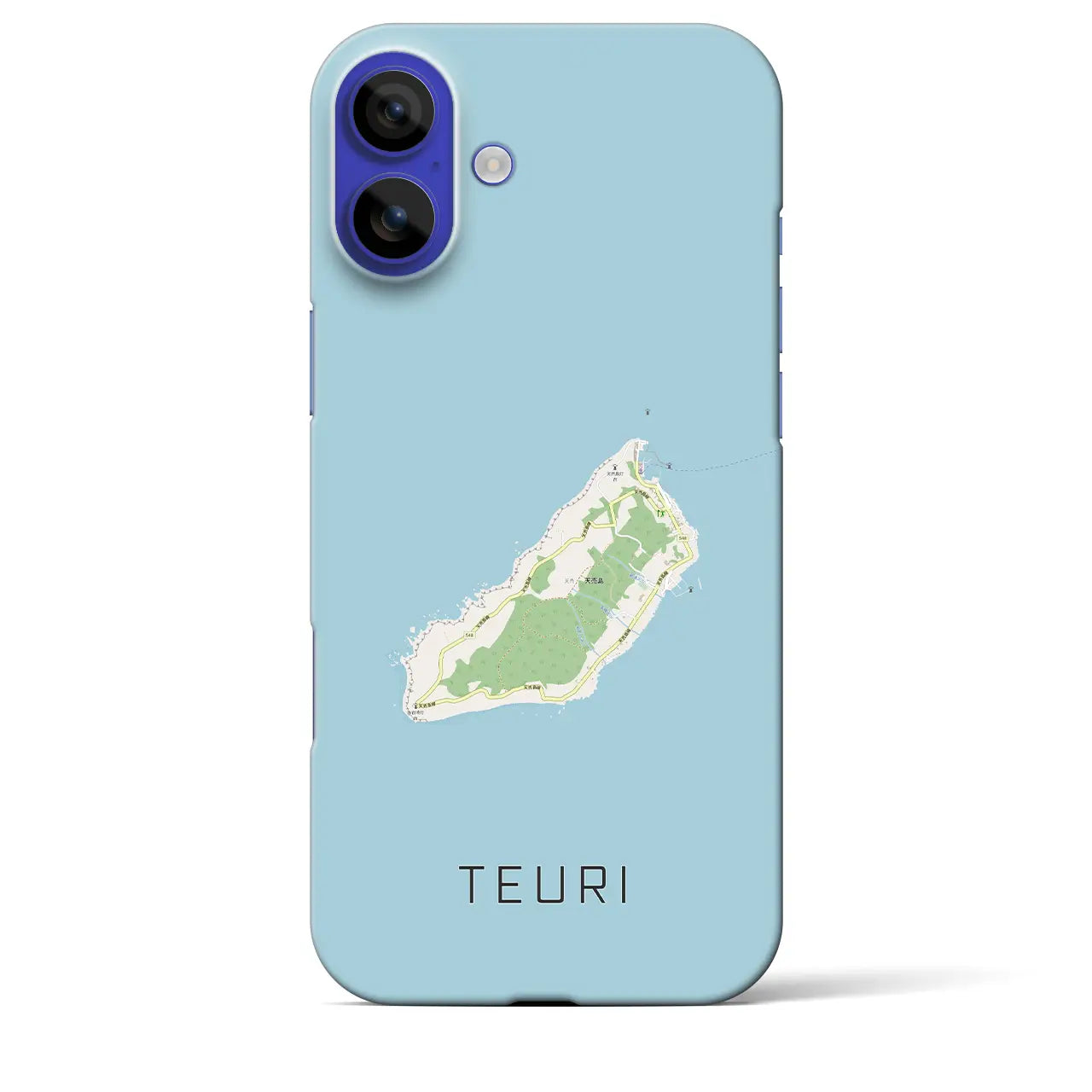 【天売（北海道）】地図柄iPhoneケース（バックカバータイプ）