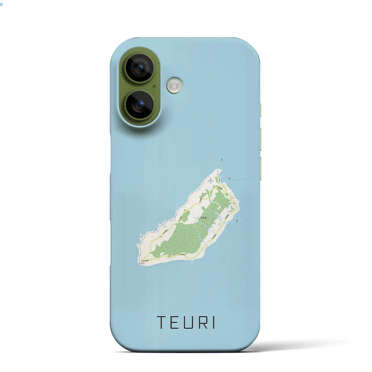 【天売（北海道）】地図柄iPhoneケース（バックカバータイプ）