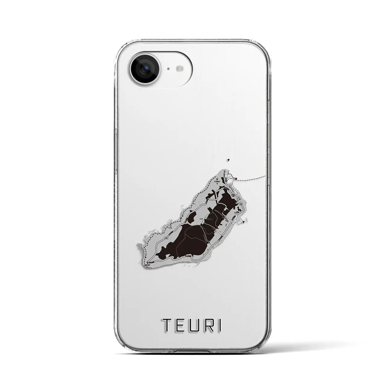 【天売（北海道）】地図柄iPhoneケース（クリアタイプ）