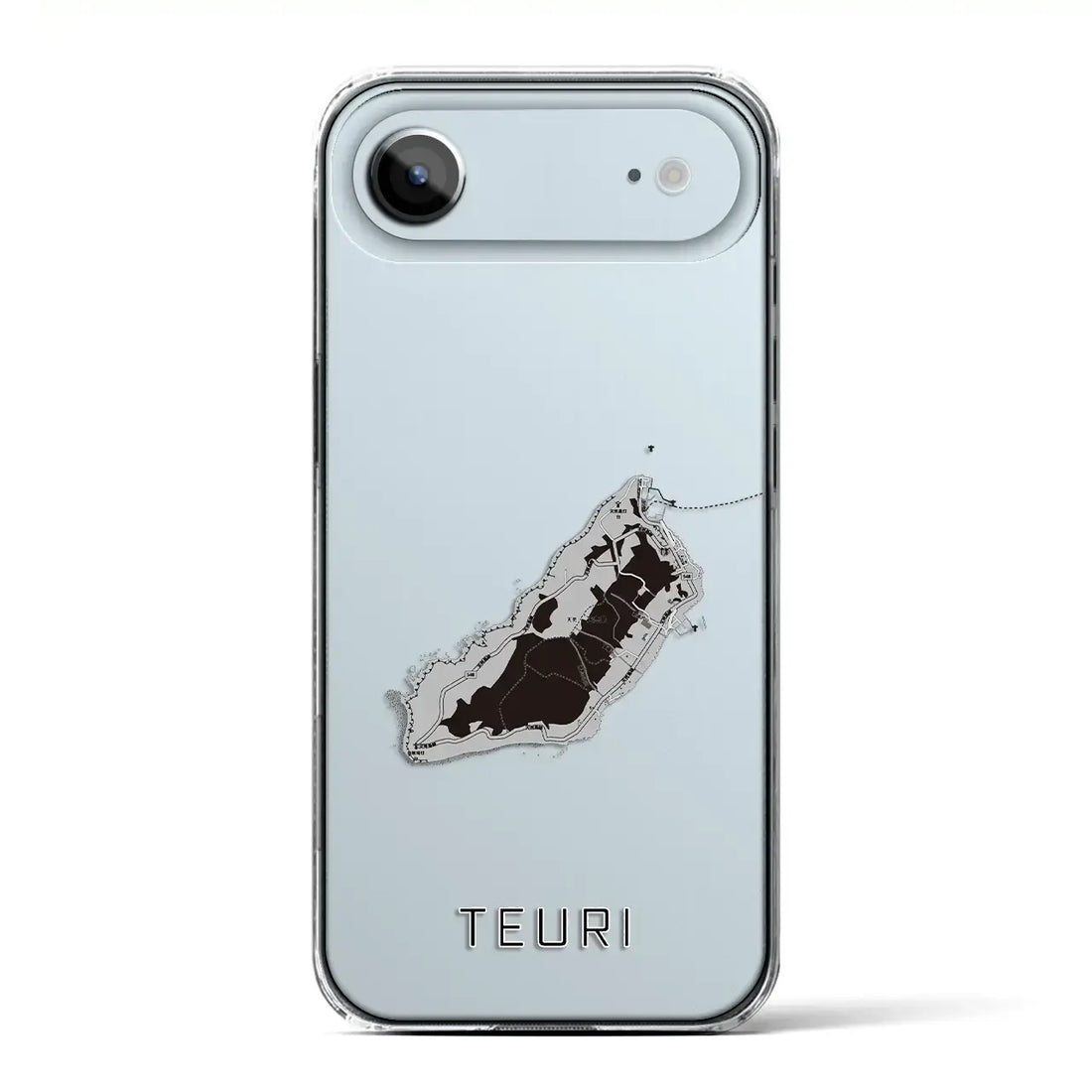 【天売（北海道）】地図柄iPhoneケース（クリアタイプ）モノトーン・iPhone 17 Pro Max 用
