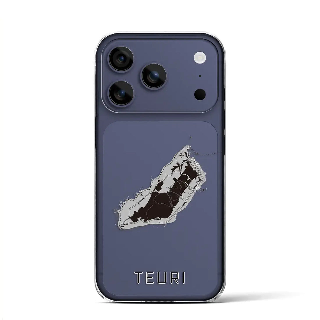 【天売(北海道)】地図柄iPhoneケース(クリアタイプ)モノトーン・iPhone 17 Pro Max 用