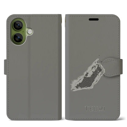 【天売（北海道）】地図柄iPhoneケース（手帳タイプ）