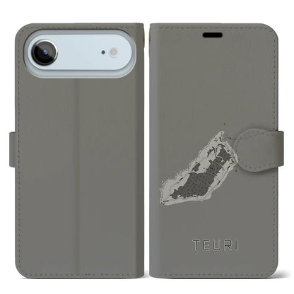 【天売（北海道）】地図柄iPhoneケース（手帳タイプ）