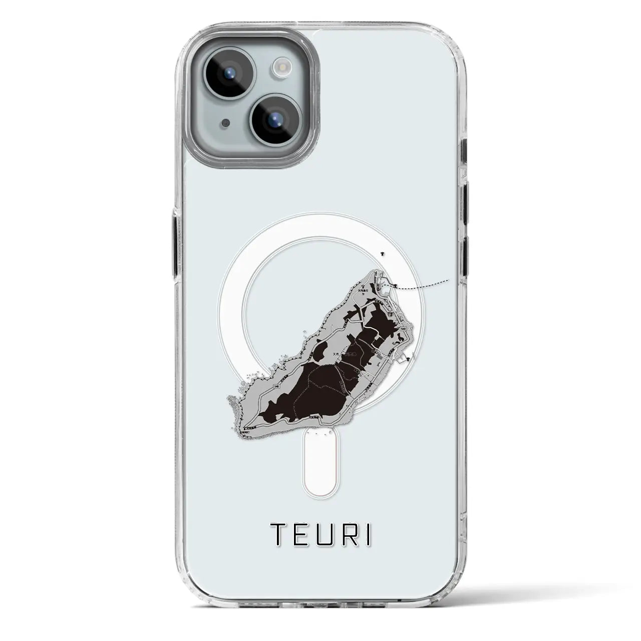 【天売（北海道）】地図柄iPhoneケース（MagSafeタイプ）