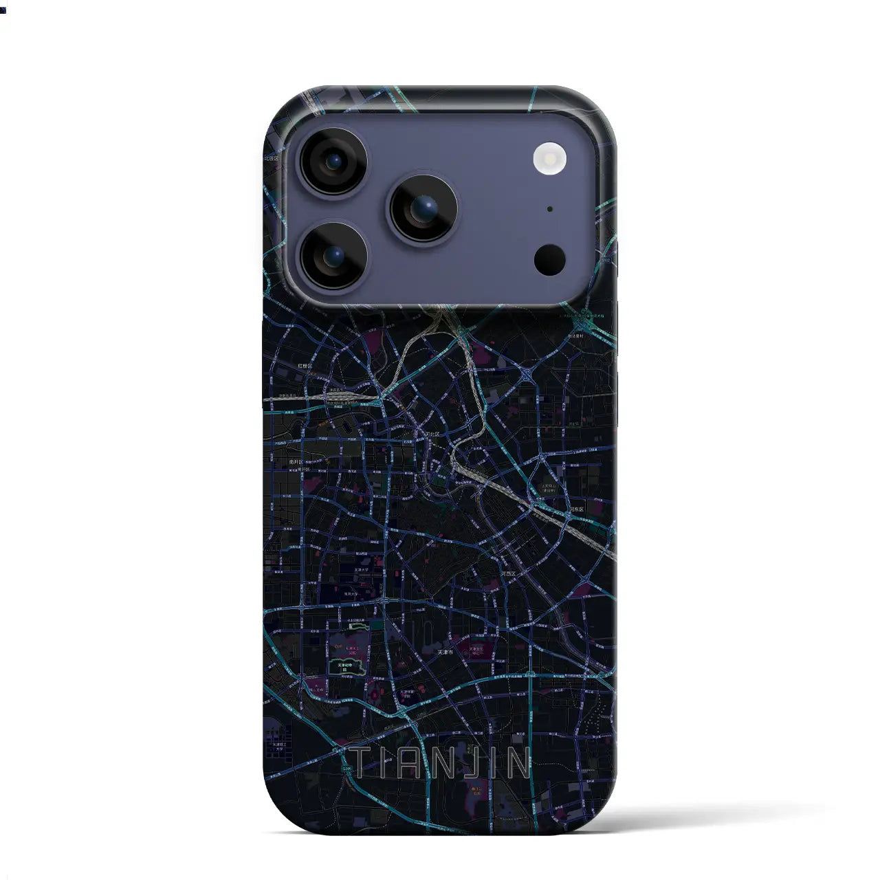 【天津（中華人民共和国）】地図柄iPhoneケース（バックカバータイプ）