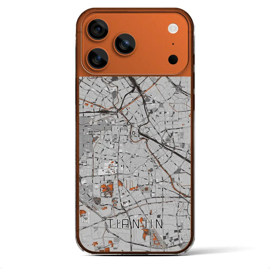 【天津（中華人民共和国）】地図柄iPhoneケース（クリアタイプ）