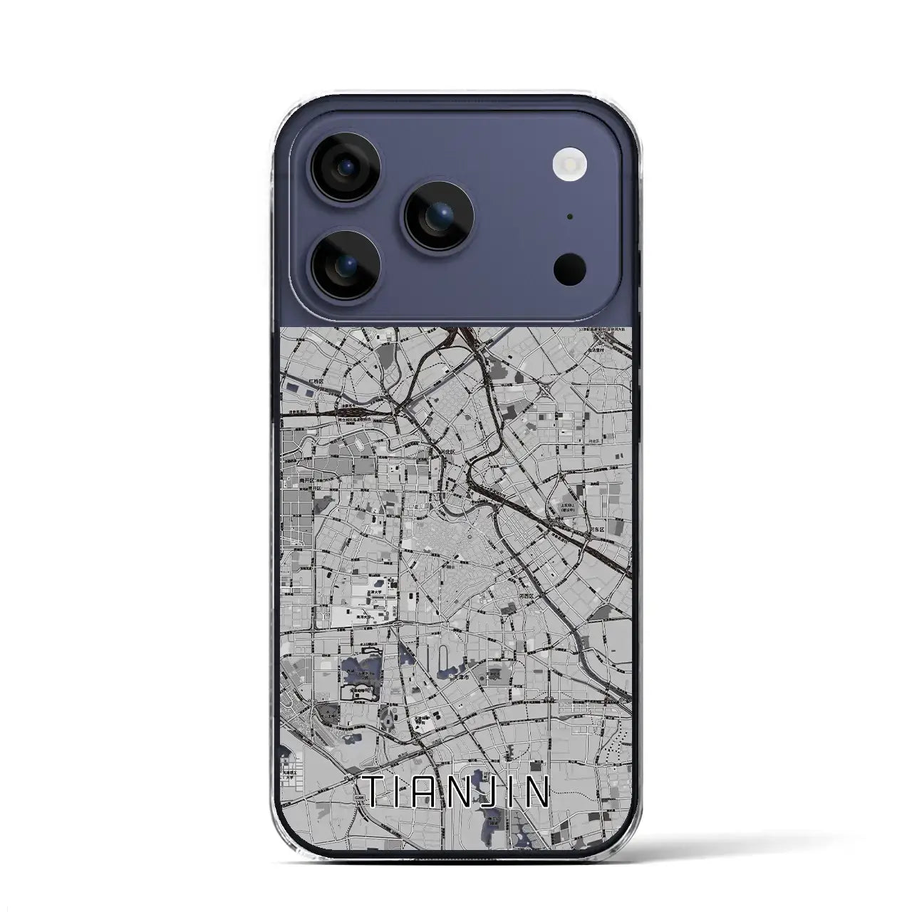 【天津（中華人民共和国）】地図柄iPhoneケース（クリアタイプ）