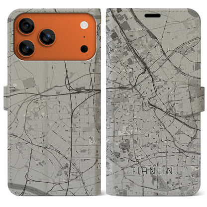 【天津（中華人民共和国）】地図柄iPhoneケース（手帳タイプ）