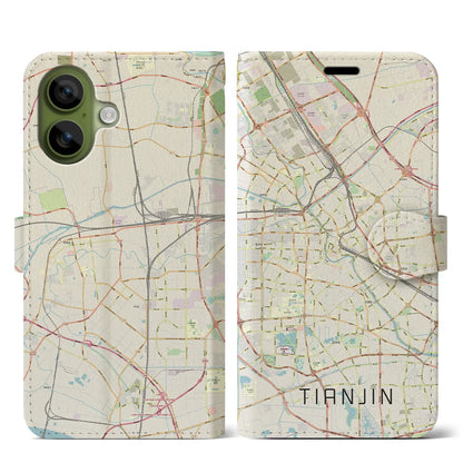 【天津（中華人民共和国）】地図柄iPhoneケース（手帳タイプ）