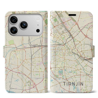 【天津（中華人民共和国）】地図柄iPhoneケース（手帳タイプ）