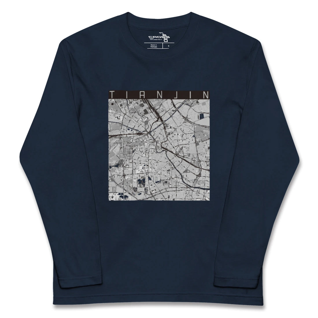 【天津(中華人民共和国)】地図柄ロングスリーブTシャツ