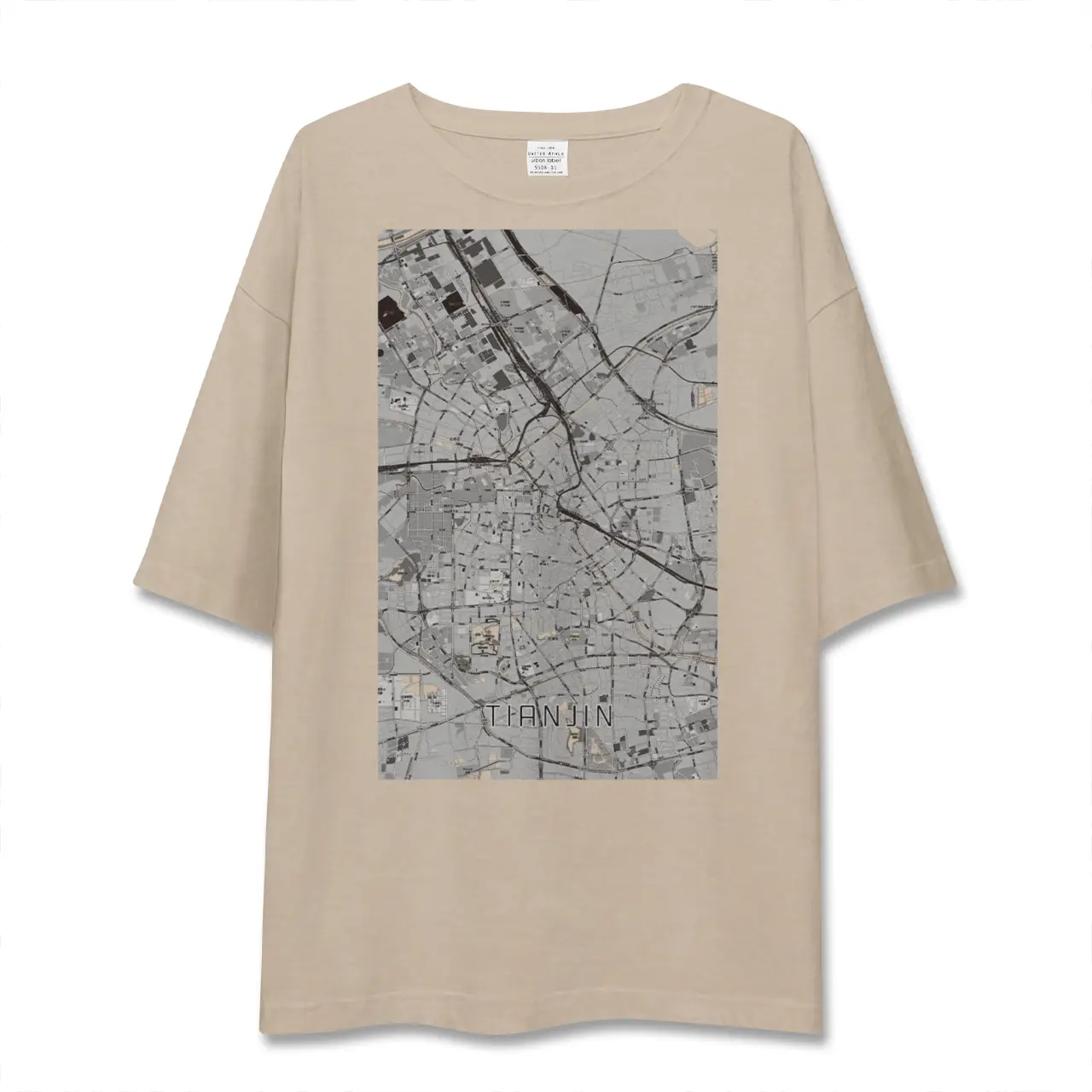 【天津（中華人民共和国）】地図柄ビッグシルエットTシャツ