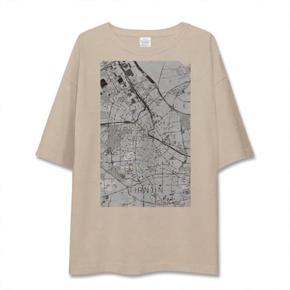 【天津（中華人民共和国）】地図柄ビッグシルエットTシャツ