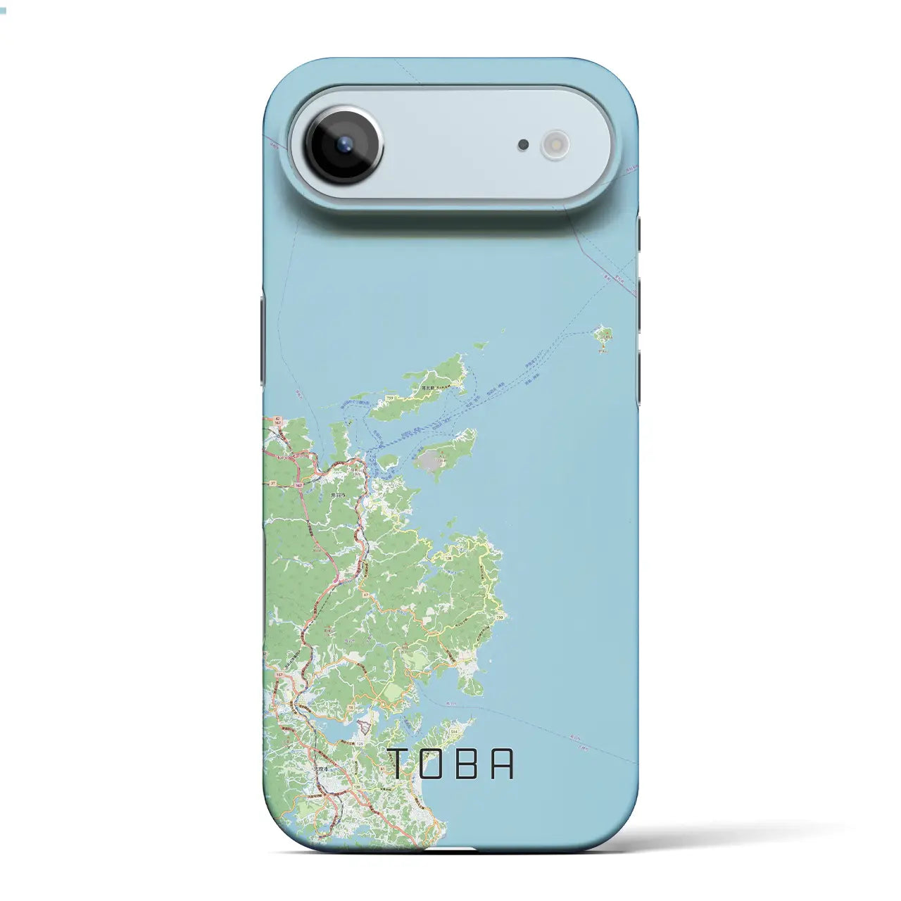 【鳥羽（三重県）】地図柄iPhoneケース（バックカバータイプ）ナチュラル・iPhone 17 Pro Max 用