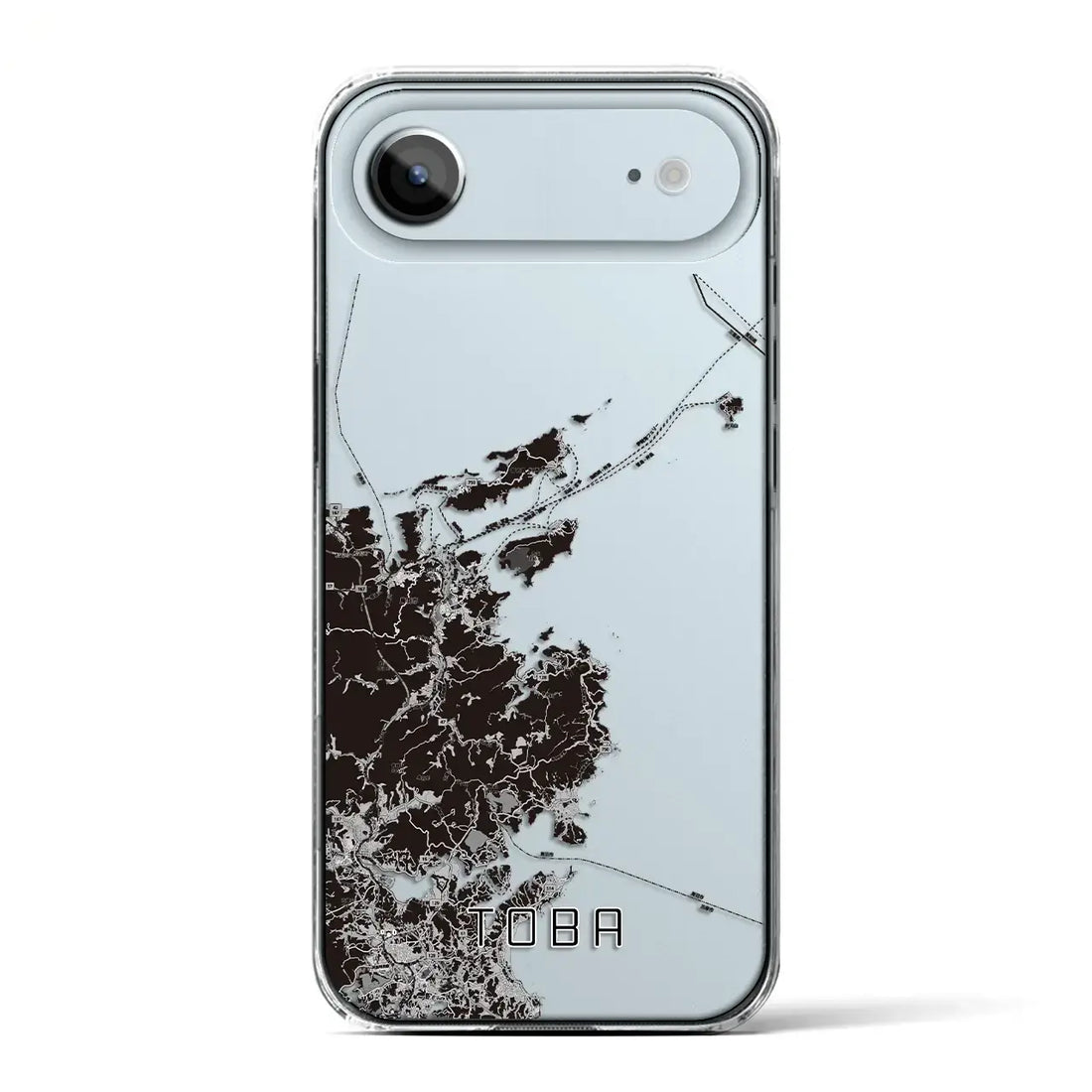 【鳥羽(三重県)】地図柄iPhoneケース(クリアタイプ)モノトーン・iPhone 17 Pro Max 用