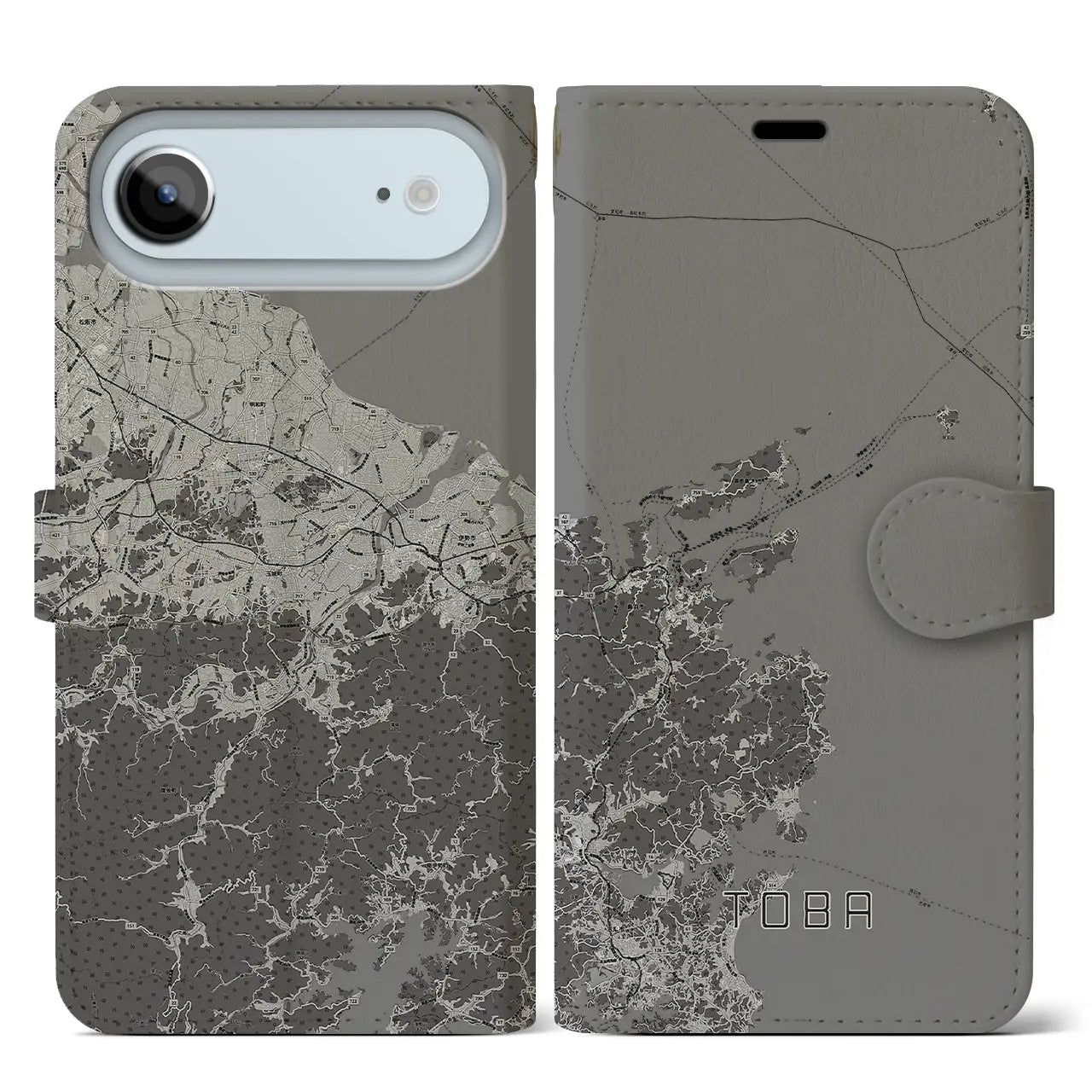 【鳥羽（三重県）】地図柄iPhoneケース（手帳タイプ）